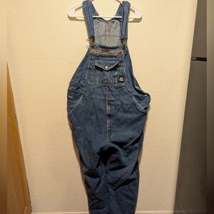 Berne Mens Sz 44 x 30 Bib Overalls Blue Denim 100% cotton Casual Workwear Farm
